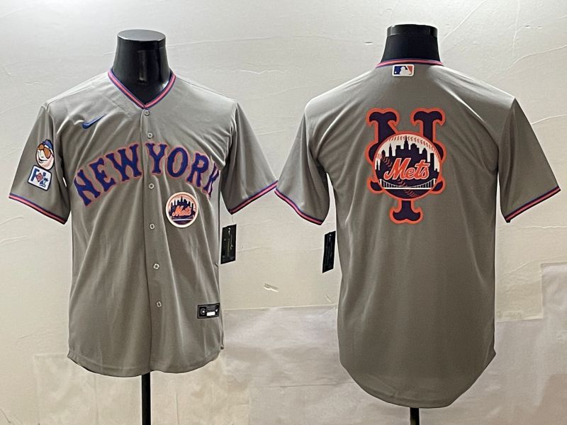 Men New York Mets Blank Grey Second generation 2025 Nike MLB Jersey style 13->new york mets->MLB Jersey